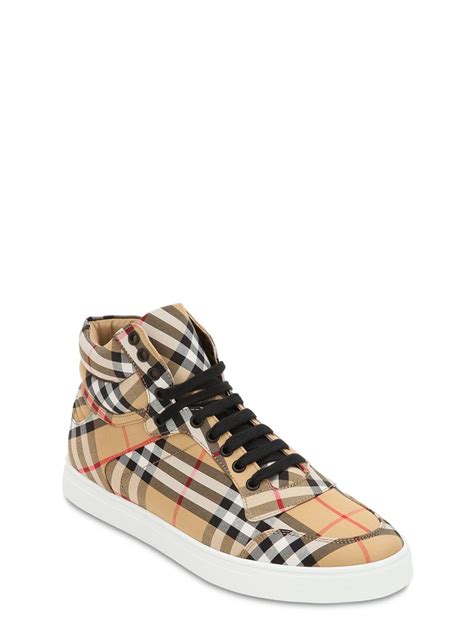 burberry men canvas shoes|burberry high top sneakers men's.